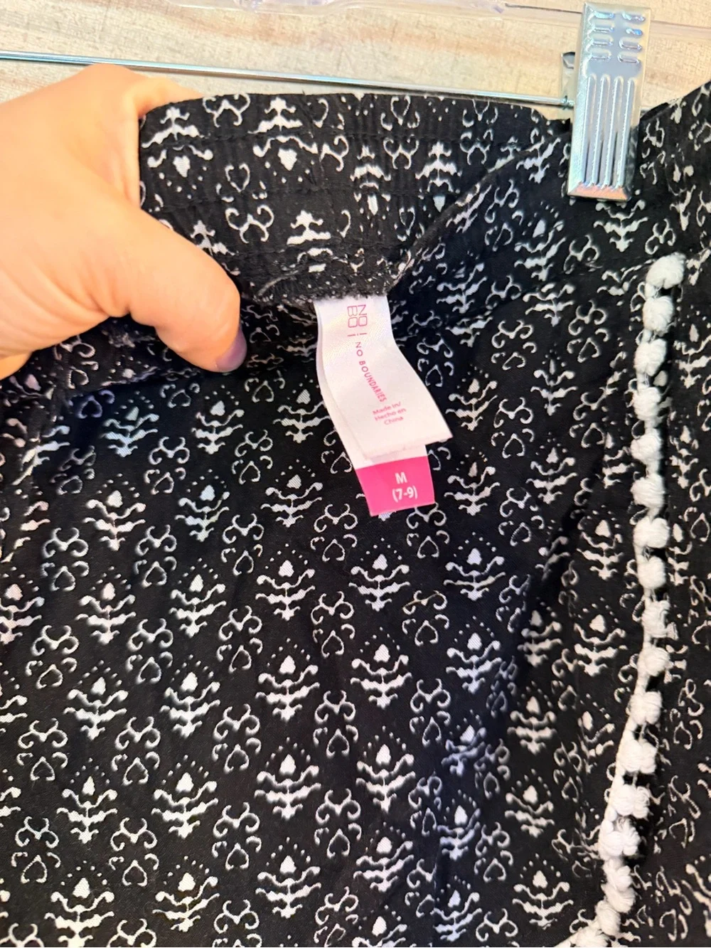 No Boundaries Bundle: 2 Pairs Black & White Patterned Shorts